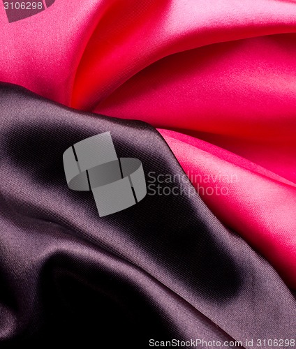 Image of black with red satin