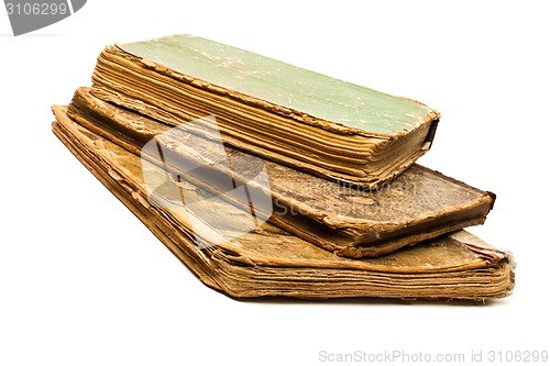 Image of Antique old books on white