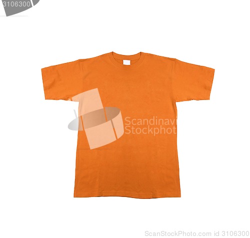 Image of Orange t-shirt isolated on white