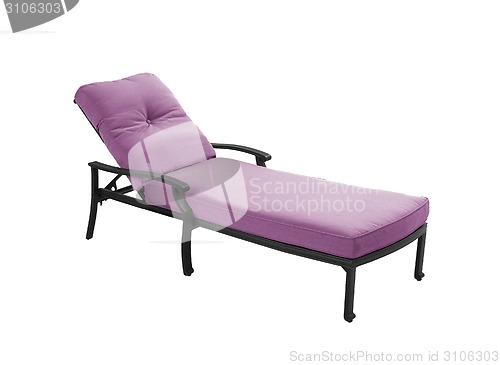 Image of Soft purple lounger isolated on white