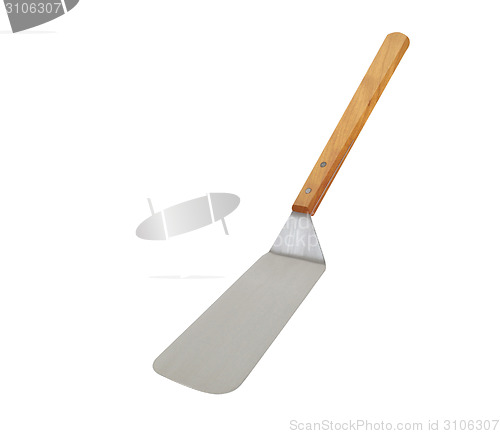 Image of pizza spade on white background