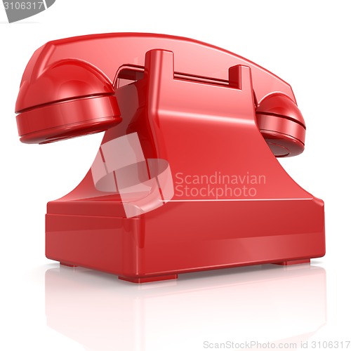 Image of Red isolated phone