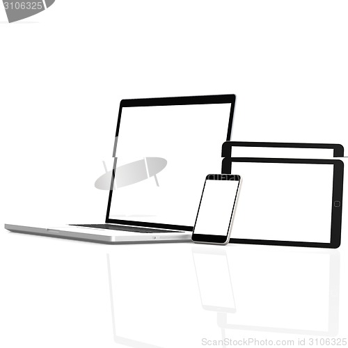 Image of Isolated mobile devices  