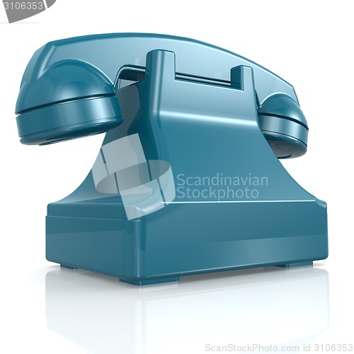 Image of Blue isolated phone