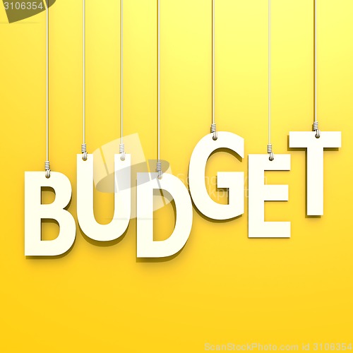 Image of Budget word in yellow background