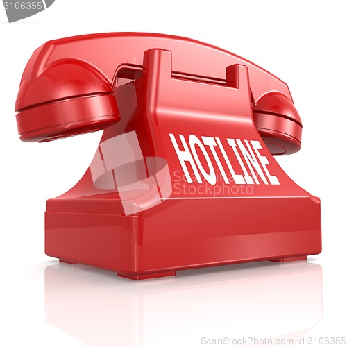 Image of Red hotline phone