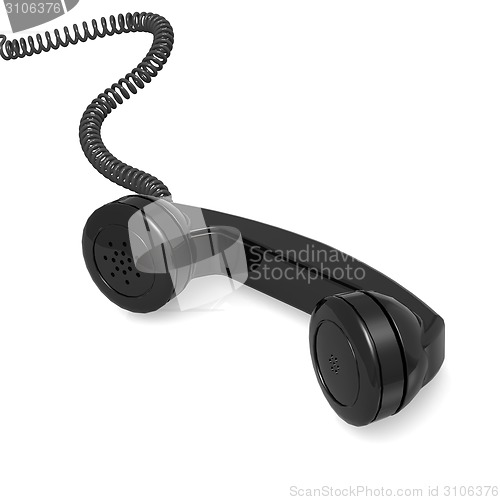 Image of Black telephone receiver