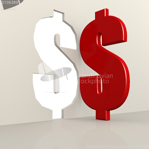 Image of Red dollar sign