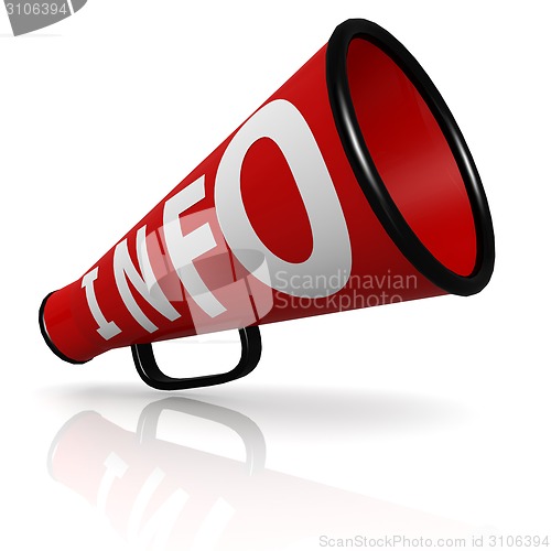 Image of Red info megaphone