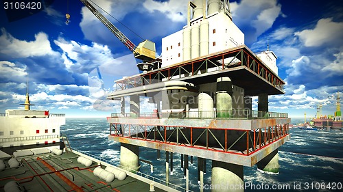 Image of Oil rig  platform