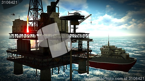 Image of Oil rig  platform