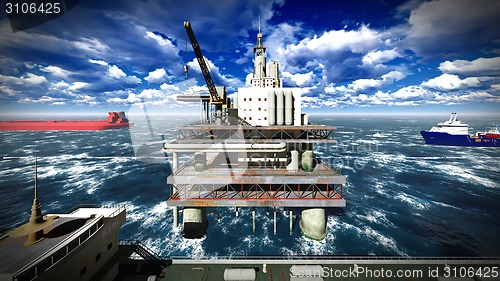 Image of Oil rig  platform