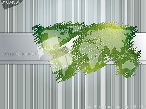 Image of Striped and scribbled green brochure design