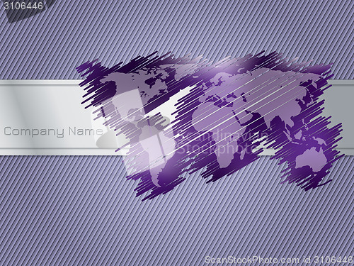 Image of Striped and scribbled purple brochure design