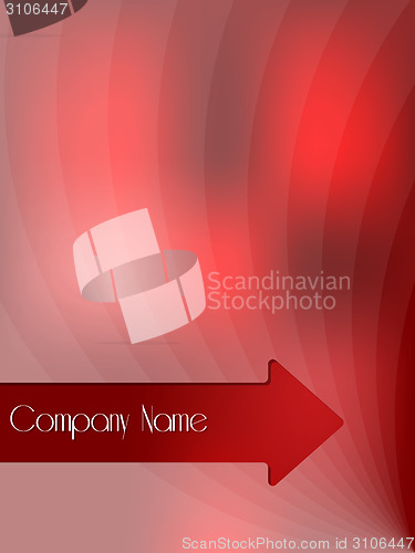 Image of Red company brochure design with light waves