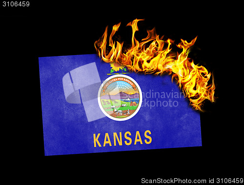 Image of Flag burning - Kansas