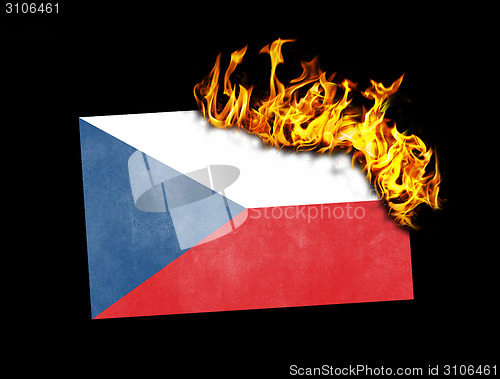 Image of Flag burning - Czech Republic