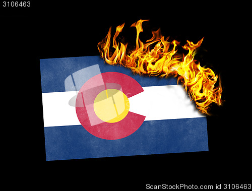 Image of Flag burning - Colorado