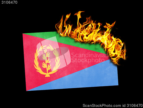 Image of Flag burning - Eritrea