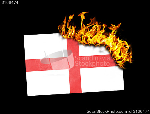 Image of Flag burning - England