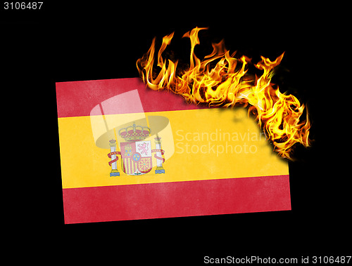 Image of Flag burning - Spain