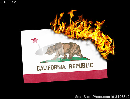 Image of Flag burning - California