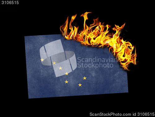Image of Flag burning - Alaska