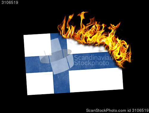 Image of Flag burning - Finland