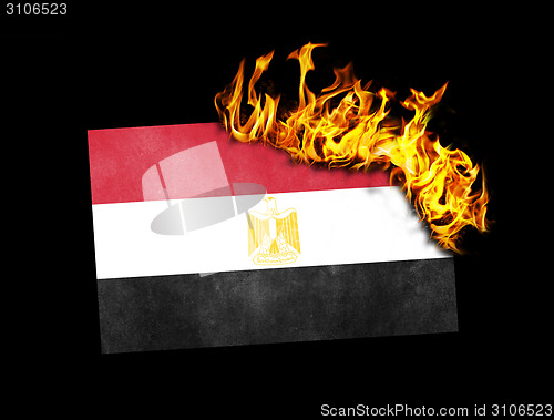 Image of Flag burning - Egypt