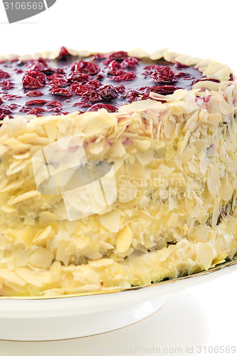 Image of Cherry cake close-up.