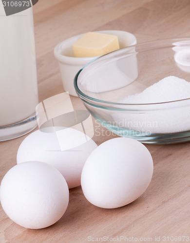 Image of Baking ingredients in the kitchen