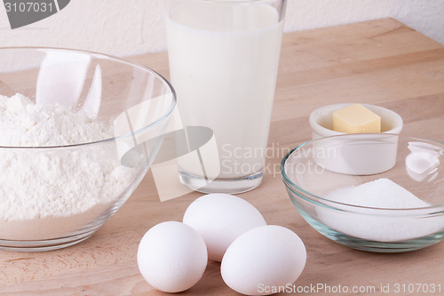 Image of Baking ingredients in the kitchen