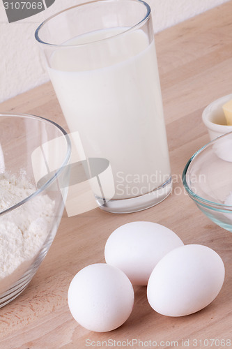 Image of Baking ingredients in the kitchen