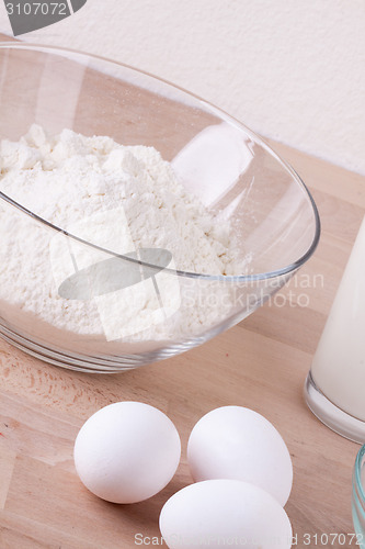 Image of Baking ingredients in the kitchen