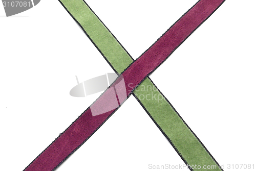 Image of Two crossed bands of rayon 