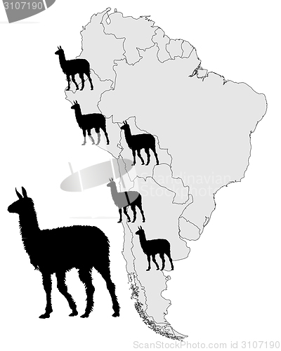 Image of Llama range map