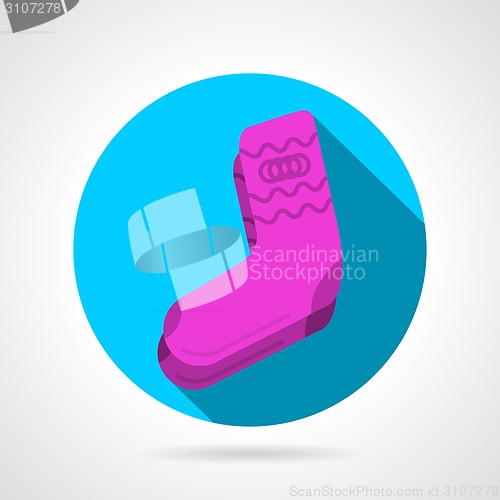 Image of Flat vector icon for pink socks