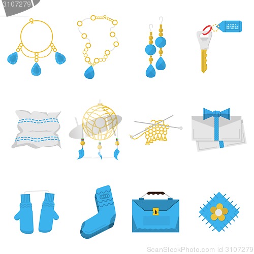 Image of Colored vector icons for handmade items