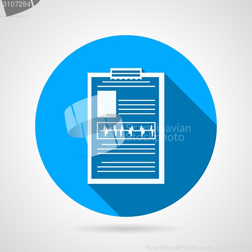 Image of Flat vector icon for medical clipboard