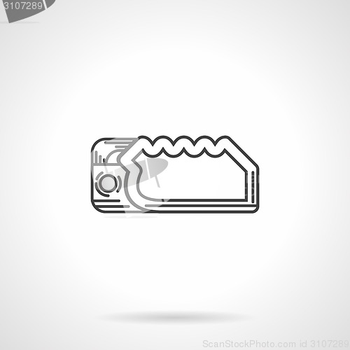 Image of Climbing device flat line vector icon