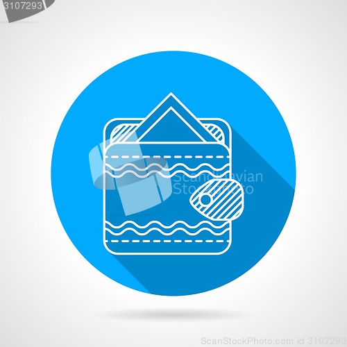 Image of Round flat vector icon for ornate wallet