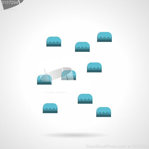 Image of Climbing wall flat color vector icon