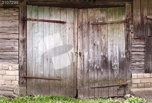 Image of Old wooden barn door