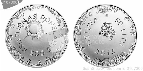 Image of commemorative circulation 50 litas coin