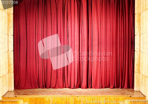 Image of Red theater curtain