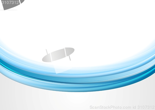 Image of Abstract blue wavy background