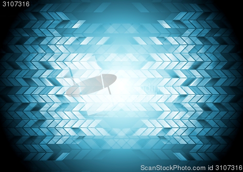 Image of Hi-tech geometric blue background