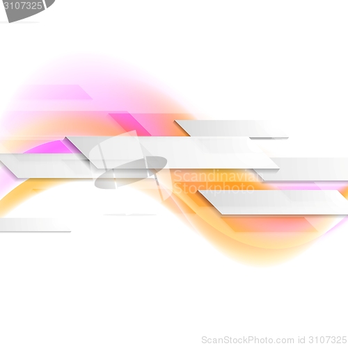 Image of Hi-tech wavy motion background