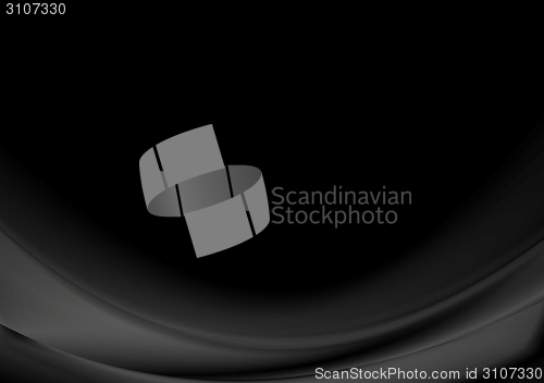 Image of Dark black smooth waves background