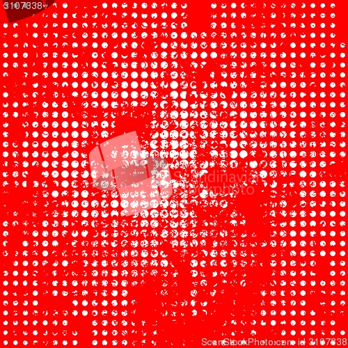 Image of Red and white abstract grunge background